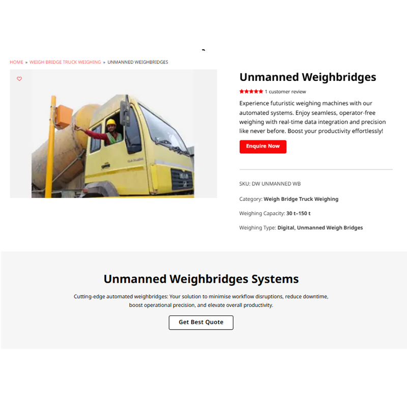 Unmanned Weighbridges