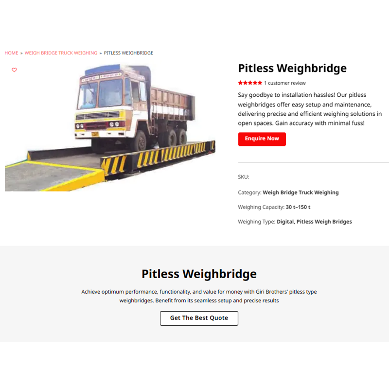 Pitless Weighbridge