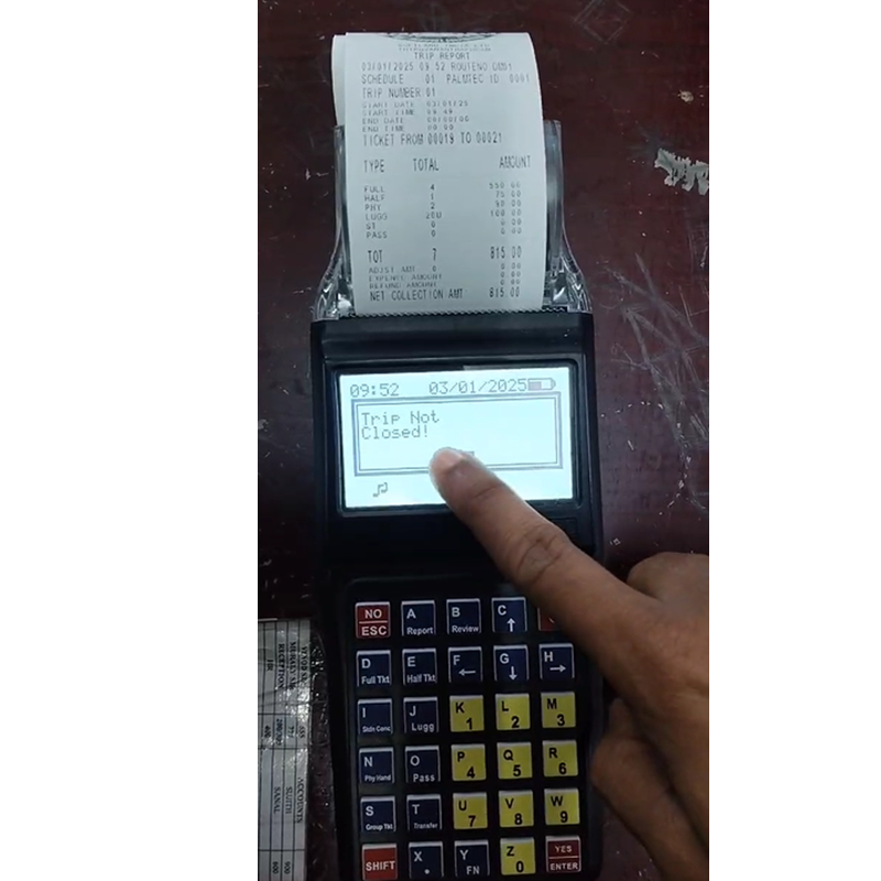 Bus Ticket Billing Machine